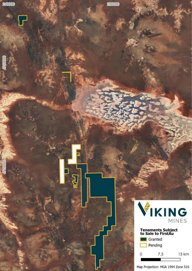 Tenements comprising the First Hit Gold Project divested to First Au Limited