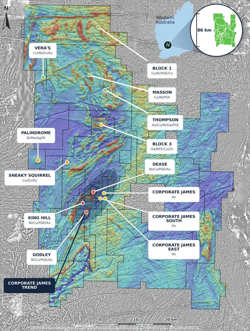 Location Mons Project and tenement holding (refer ASX release 18/06/2026)