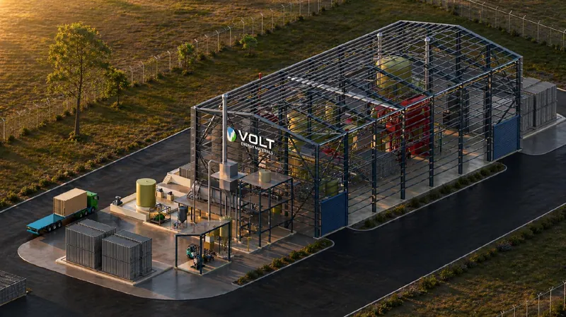Concept drawing of Volt’s proposed Alabama Graphite Refinery facility