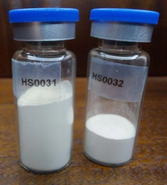 Hydrolysis and precipitation of titanium in stirred glass reactor & Image 8 Precipitated TiO2