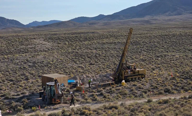 Diamond drill rig set up over drill-hole RMDD009 (Plan ID RMP006)