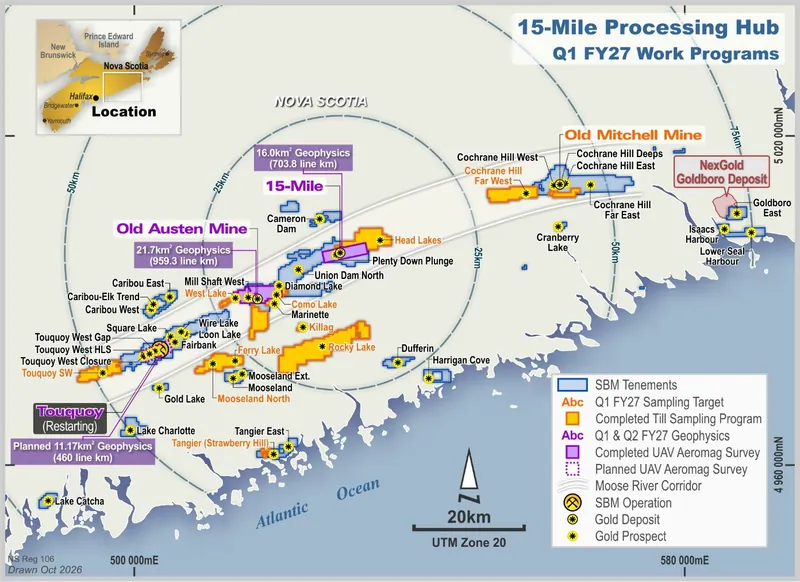 Q1 FY27 Completed Work Programs, 15-Mile Hub Work, Nova Scotia