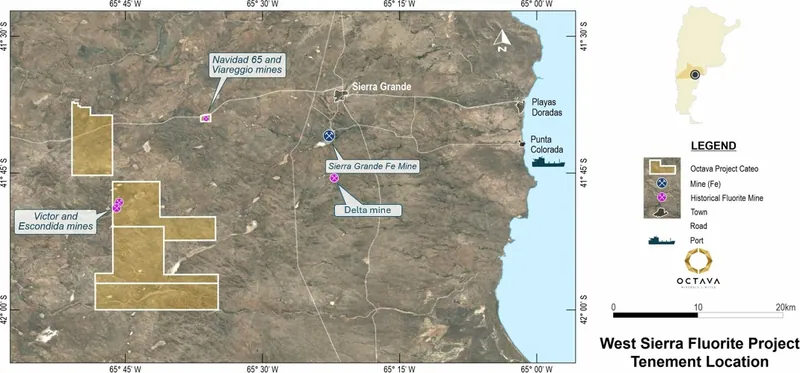 West Sierra Grande Fluorspar Project tenement location