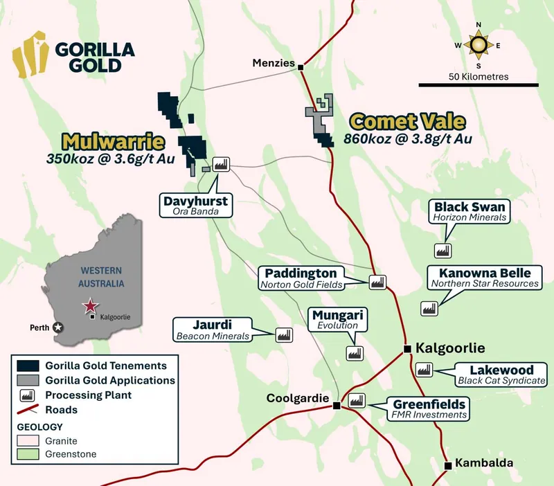 Gorilla Gold’s North Kalgoorlie Gold Hub