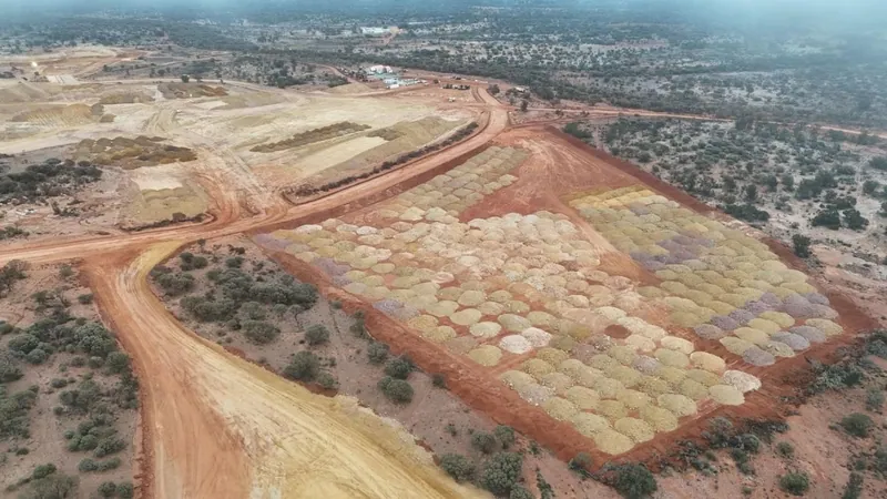 Ore stockpiling at the Redcastle Gold Project