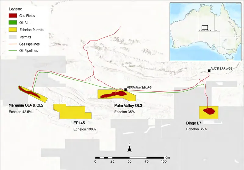 Palm Valley (OL3) 35% Echelon 15% Cue Energy Resources 50% Central Petroleum [Operator]